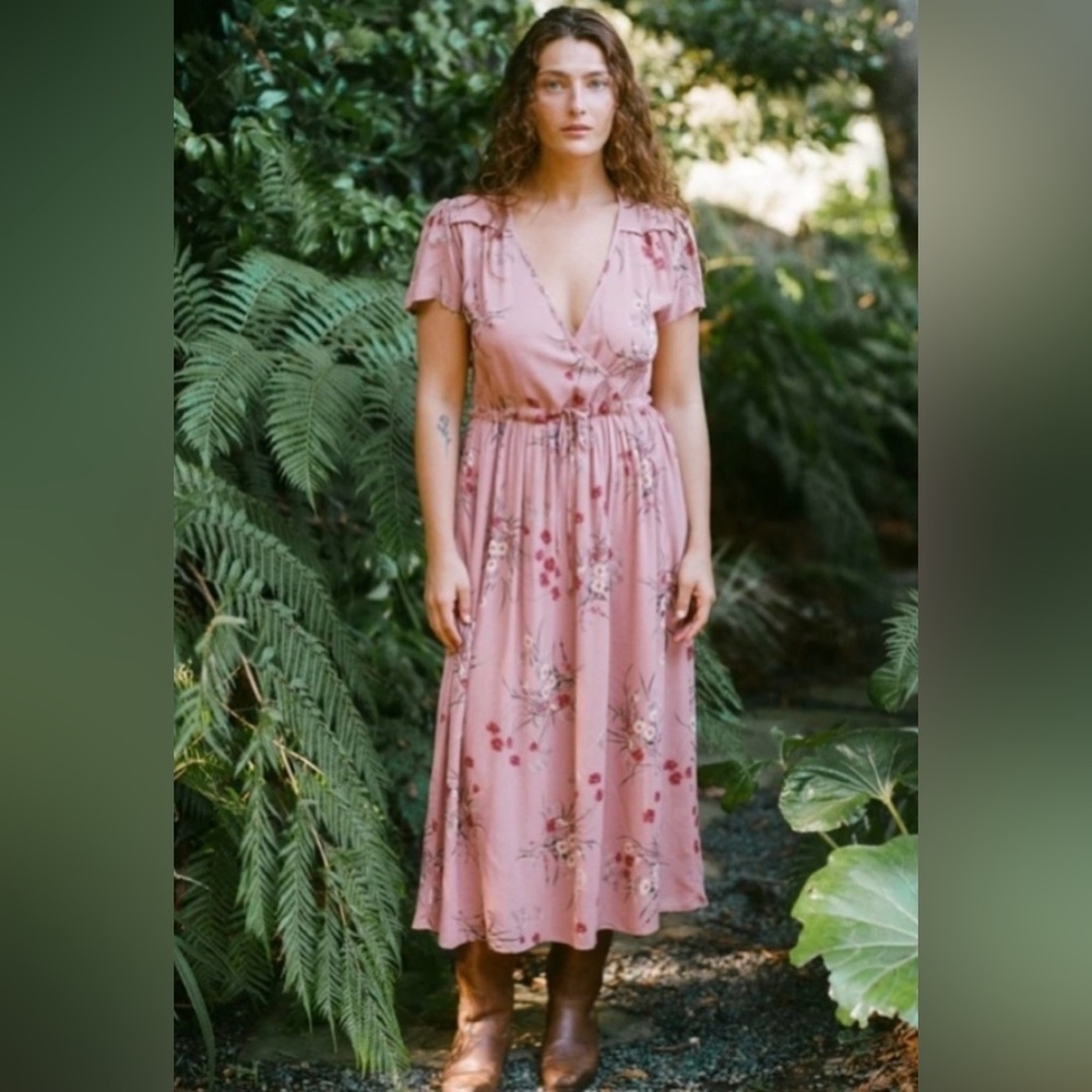 Christy Dawn Simple Daw Dress Blush Meadow